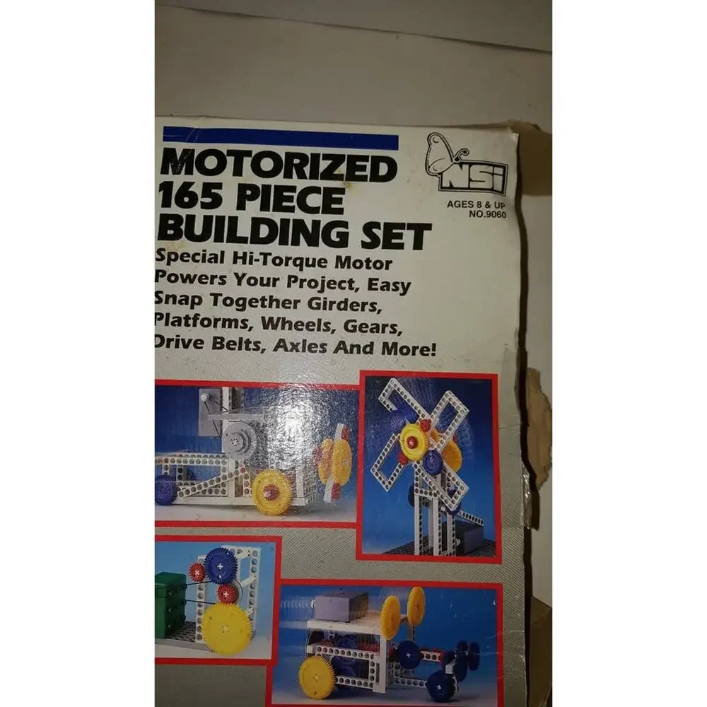 VTG Popular Mechanics Power Gears 1994 NSi 9060 165 pc Motorized Building Set